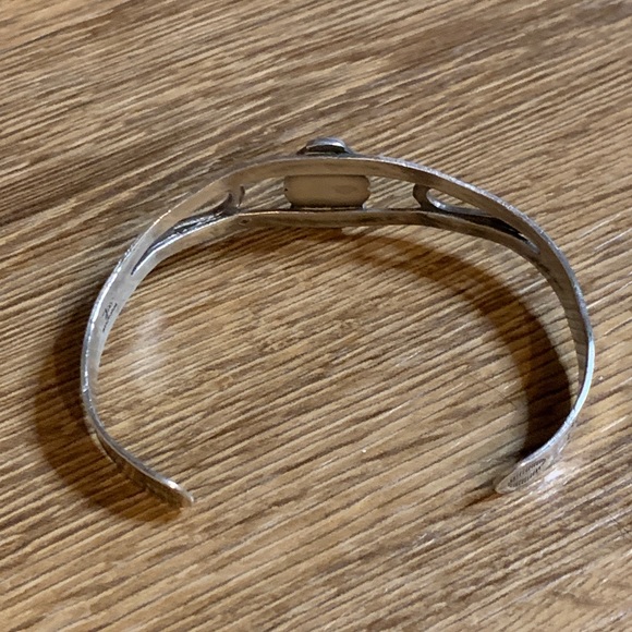 Vintage Turquoise Sterling Silver Cuff Bracelet - Picture 3 of 6